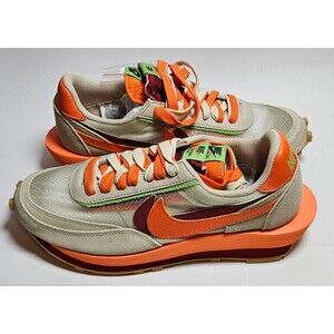 Nike sacai x Clot x LDWaffle Net Orange Blaze DH1347-100 Sz 9.5M/11W In Hand